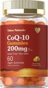 CoQ10 Gummies | 200 mg | 60 Count | Natural Mango Pineapple Flavor | Vegan, Non-GMO, Gluten Free | by Carlyle