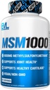 Evlution Nutrition MSM1000-1000 MG Suplemento Methylsulfonylmethane - Asistencia sanitaria conjunta - Suplemento de cartílago - Cápsulas de MSM Vegan + No GMO - 60 Actuaciones