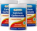 Mejores Naturales Calcio Carbonato Powder 1 Libra - Grado alimenticio (16 OZ (Pack of 3))