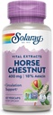 Solaray Horse Chestnut Extract 400 mg - Estándarizado a 72 mg Aescin - Con 55 mg de Carnices Broom - Suplementos de Circulación Veinte y Sangre - Vegan, No GMO, Garantía de 60 días, 60 Servimientos, 60 VegCaps