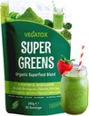 Vegatox Super Greens Powder 250g ← Ultimate Immune Support TEN Green Powder Superfood for Immunity, Energy and Detox ← Vegan, 100% Natural &amp; Alkaline ← 50 Servings