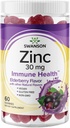 Swanson Zinc Gummies - All Natural Vitamin Supplement Promoting Antioxidant Activity " Bodily Defense - Helps to Support Your Immune System " A Healthy Body - (Elderberry, 60 Gummies)