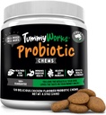 TummyWorks Probiótico 120 Lágrimas blandas para perros Todas las Edades - Apoya la Salud Digestiva, Alivia la Diarrea, el Estreñimiento, Bien por picazón, Alergías, Infecciones de Levadura. Enzimas digestivas, hechos en EE.UU.