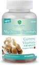 Best Earth Naturals Mushroom Gummy Vitaminas Suplemento para la Energía & Claridad - Immune Support Gummies w/Lion's Mane, Reishi, Cordyceps &amp; Más - 30 Gummies (30-Day Supply)