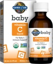 Jardín de la vida Baby Vitamina C gotas para bebés y niños pequeños, alimentos orgánicos enteros líquidos Vitamina C 45 mg Immune Soporte para bebés de Amla Fruit, Citrus Flavor, Vegan & Gluten Gratis, 56 mL (1.9 fl oz)