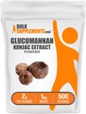 BulkSupplements.com Glucomannan Powder - de Konjac Root Extract Powder, Glucomannan Supplements - Gluten Free, 2g per Serving, 1kg (2,2 libras) (Pack of 1)