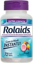 Rolaids Antacid Calcium & Magnesium Supplement Ultra Strength Tablets, Fruit 72 ea