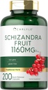 Carlyle Schisandra Suplemento 1160 mg TENIDO 200 cápsulas ANTERIOR Fruto Berry Extracto Silencioso No GMO y Gluten Gratis