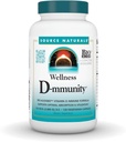 Fuente Natural Wellness D-mmunity, Bio-Alineación Vitamina D Immune Formula, apoya la absorción óptima y la utilización* - 120 cápsulas vegetarianas