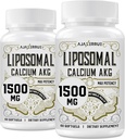 Liposomal Calcio AKG Suplemento 1500 MG (Acido alfa-Ketoglutarico), Alta Absorción, Más Eficaz Que AAKG, Ca AKG para la Longevidad, Defensa de la Edad, Energía Celular, Función Metabólica, 120 Softgels