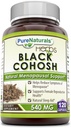 Alivio de la menopausia de Cohosh Negro puro - Soluciones Naturales para el soporte de la menopausia - 540 Mg Suplemento con extracto de raíz puro 120 cápsulas