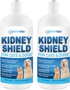 Soporte para perros y gatos, Canine Feline Renal Health Support Suplemento para la función normal del riñón, Creatinina, Detox, Best Kidney Cat Suplemento, Mejorar las mascotas Aliviar un riñón Salud - 2 Pack