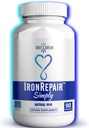 Reparación de hierro simplemente suplemento natural de hierro, mejor absorción &amp; gentil en Stomach, Monash bajo FODMAP, Raise Hemoglobin & Ferritin Iron Pills for Women, Hombres, Adolescentes, " Embarazo 90 Bovine Gelatin Capsules