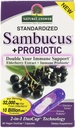 Respuesta de la naturaleza Sambucus + Probiótico ← Nuevo 2-en-1 Su apoyo inmunitario  32,000mg Cap de Duo de Elderberry fresco estandarizado con 10 billón de CFU Probiótico TEN Gluten-Free, Non-GMO TEN 60 cápsulas Vegan