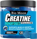 Cretina Monohydrate Gummies 5000mg para Hombres &amp; Mujeres, Chewables Cretina Monohidrato para la fuerza muscular, Muscle Builder, Energy Boost, Pre-Workout Suplemento(120 Conde)- Blueberry Flavour