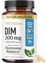 DIM Suplemento 200 mg Silencio Estrógeno Balance para Mujeres " Hombres Silencio Hormonal Acne, Saldo hormonal, Menopausia " Antioxidante Apoyo ← Proyecto Label limpio certificado, Vegan " Soy Free Diindolylmethane TEN 60 Ct.
