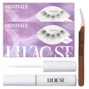 Lilac St - Originals Starter Kit - Incluye Natural Faux Eyelash Clusters (10mm &amp; 12mm), Clear Lash Glue, &amp; Lash Applicator - Lightweight & Lifelike - Lasts 10 Days - Cruelty Free, Vegan - 20 Lashes