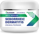 Dermatitis seborreica Crema facial – Cara, cuero cabelludo " Tratamiento hidratante corporal para la piel flaca, picazón – Loción diaria para la psoriasis y la dermatitis Alivio - Hombres y Mujeres - 3.4 Fl Oz