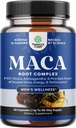 Potent Black Maca Root Capsules for Hombre - Herbal Wellness Suplemento con Siberian Ginseng Ashwagandha y Negro Maca Root - Hombre Wellness Suplemento para apoyar la salud general (30 Servimientos)