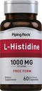 Piping Rock L-Histidine 1000 mg  60 Capsules ← Formulario gratuito Suplemento No.