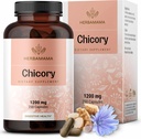 HERBAMAMA Chicory Root Fiber Capsules - 1200mg Chicory Root Powder para Gut Cleanse & Digestive Support - Vegan, Non-GMO Inulin Prebiotic Fiber Supplement