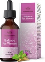 HERBAMAMA Balance for Women Drops - Milk Thistle, Vitex Berry, Angelica, Maca Root " Ashwagandha Women Supplements - Vegan, Alcohol " Sugar-Free, 28-Day Supply