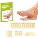 Gel Blister Hydrocolloid Bandage Pads- Bukihome 24 Conde Blister Cushions for Foot, Toe, Heel - Water Resistant Bandages, Blister Pads for Prevention & Recovery (Variety Pack)
