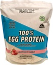 Saludable N Fit 100% EGG PROTEIN- Fresa (12oz): 100% Egg White Protein PLUS Natural Peptides. Naturalmente endulzado, Zero Carb, Keto, Paleo Friendly