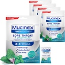 Mucinex InstaSoothe Sore Throat + Cough Relief Alpine Herbs & Mint Flavor, Fast Acting, Cooling Comfort, Powerful Sore Throat Oral Pain Reliever, 40 gotas medicadas (40 cuenta (Pack of 5))