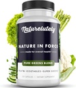 Naturaleza en Fuerza SuperGreens Capsules ← Todos Natural Vegetable y Frutas Superfood Powder Blend ← Immune Support Suplemento del Campo de Verdes latitud 120 Capsules/Bottle