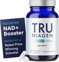 TRU NIAGEN Patented NAD+ Supplement for Anti Aging and Cell Regeneration, 300 mg Niagen, 90 Servings ← Soportes Cellular Energy, Brain, Muscle ← Nicotinamide Riboside (NR) Take 1 Daily ← 1 Bottle