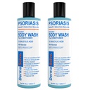 Dermasolve Medicated Psoriasis Body Wash - 2-Pack (8.0 oz cada uno) - Provenido para proporcionar alivio de la psoriasis, Eczema " Seborrheic Dermatitis, Doctor Recomendado para secar, picazón, rojo, flaco, piel escamosa