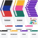 70 Pcs Bolsas semanales de bolsas de bolsas de píldoras cinceladas de medicina reutilizable conjunto de la medicina de auto sellado Organizador Viaje bolsas de píldoras plásticas con bloqueo de diapositivas para pequeños artículos Almacenamiento(Colorado)