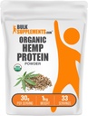BulkSupplements.com Polvo Proteína de cáñamo orgánico - Proteína de cáñamo orgánico, Polvo de fibra alta - Vegan &amp; Gluten libre, 30g por ser, 1kg (2.2 libras) (Pack de 1)