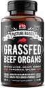 Grass Fed Beef Organ Supplement - Supports Whole Body Wellness 3000mg - with Desiccated Beef Liver, Heart, Kidney, Pancreas, Spleen - Organ Complex for Energy, Immune & Digestive Health (150 capsules)