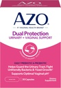 AZO Dual Protection, Urinary + Vaginal Support, Prebióticos y Probióticos para Mujeres*, comienza a trabajar dentro de 24 horas, Non-GMO, 30 Conde