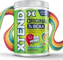 Xtend Original BCAA Powder Airheads Rainbow Berry Flavor, 7g BCAA y 2.5g L-Glutamina, Sugar Free Post Workout Muscle Recovery Drink with Amino Acids for Men &amp; Women, 30 Servings