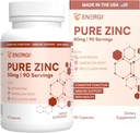 ENERGI Zinc Blend con vitamina A, B-3 &amp; B-6, Immune Support Supplement with Marshmellow Root, Dandelion Root Extract & Shiitake Mushroom, 90 Zinc Supplements Capsules