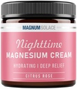 Loción de magnesio – Crema de magnesio nocturna – Aplicar a musculos, brazos o tópicos - Cloruro de magnesio tópico – EE.UU. Hecho y seguro para niños (Citrus Rose) 4 Fl Oz (Pack de 1)