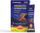 Amplificador de hidratación Probiomlyte- Probiótico (Orange) con tecnología Patented TriBiom Microbiome para resistencia, rendimiento, energía y salud Gut