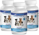 mal aliento de perro todo natural - DOG DIGESTIVE AID PROBIOTICS - NATURAL APPROACH - SOLUTION TO BAD BREATH AND GAS - COUNTER DIARRHEA - lactobacillus acidophilus para perros - 3 Botellas (180 Treats)