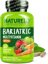 NATURELO Bariatric Multivitamin - One Daily with Iron - Suplemento para pacientes de cirugía de derivación gástrica post - nutrición natural integral - 60 cápsulas vegetales