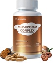 Mushroom Complex Supplement 2600mg, 120 Capsules - 10 Mushrooms Blend - Reishi, Lions Mane, Cordyceps, Chaga, Turquía Tail, Maitake, Shiitake, Oyster Nootropic Complex - Brain, Energy, Focus Pills