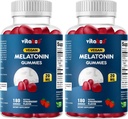 Melatonin 20mg Gummies - 180 Conde - Drug Free - Natural Strawberry Flavor - Vegetariano, No GMO, Gluten Free (2 Botellas)