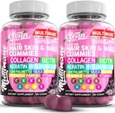 Multimane Collagen Gummies with Biotin Keratin Hyaluronic Acid Bamboo Vitamina A C Vitamina D Vitamina E Folate Saw Palmetto Silica B3 Vitaminas Skin y uñas Gummies por Clean Nutra