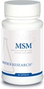 Biotics Research MSM Potent Sulfur Supplement, Collagen Production, Healthy Hair, Skin & Nails, Muscle and Joint Comfort. 60 cápsulas