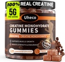 Café Sabor Creatine Monohydrate Gummies for Men &amp; Women,Contiene L-Taurine + Vitamina B12, Betaine, L-Citrulline para mejorar la resistencia del ejercicio, fuerza muscular -120 Conteo