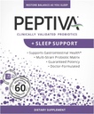 Peptiva 26 Billones CFU Probiótico y Apoyo al sueño - Probiótico multiestrénico validado clínicamente - Lactobacillus y Bifidobacterium, Melatonin - 60 Conde