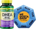 Spring Valley DHEA Tablets, 50 mg, 50 Conde Incluye organizador de píldoras