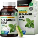 BIO KRAUTER Spearmint Capsules 1000 mg - 100 Conde - Vegan Spearmint Suplemento para el apoyo respiratorio digestivo - Mentha Spicata - No Fillers